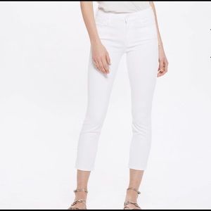MOTHER White Looker Petite Jeans